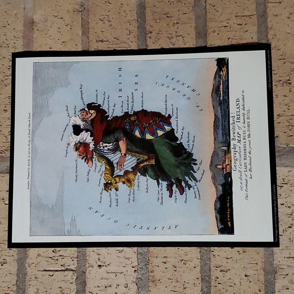 Geography Bewitched or a Droll Caricature Map of Ireland Poster